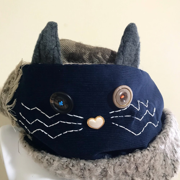 「Harenochineko」貓圍巾♩ 和你最喜歡的貓一起出去。圍巾披肩蓬鬆蓬鬆針織冬季 第1張的照片