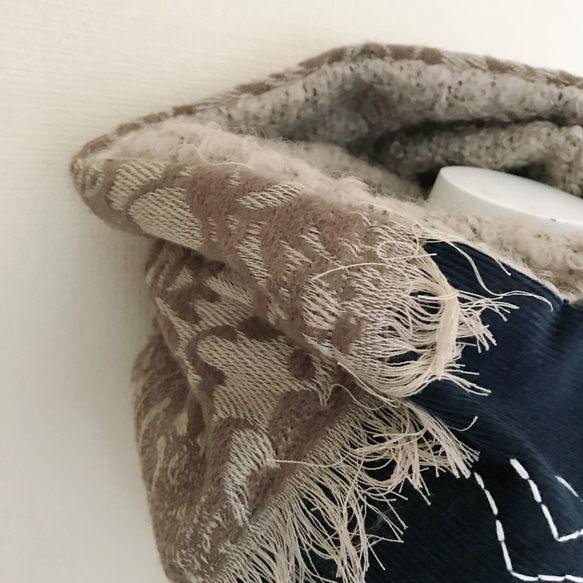 「Harenochineko」貓圍巾♩ 和你最喜歡的貓一起出去。圍巾披肩蓬鬆蓬鬆針織冬季 第6張的照片