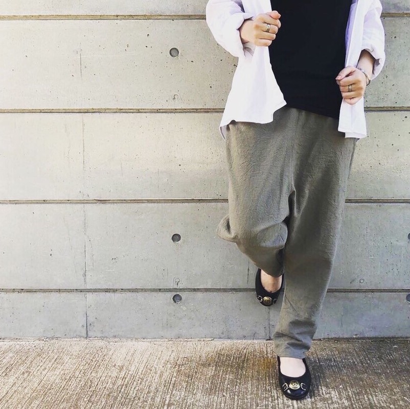 ■10日内発送■【再販】『360度立体感。』 ざっくりと履ける個性的なシルエット。リネンサルエルパンツ 冬