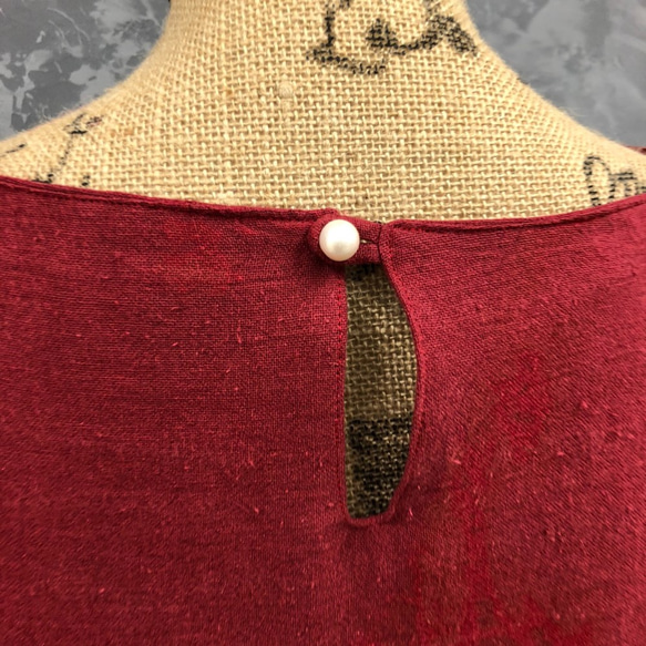 ■10日内発送■【再販】『フランスの森から抜け出した。ナチュラルリネンワンピース』ギャザー ローズ 夏 9枚目の画像