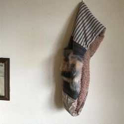 ■10日内発送■【10/6再販】ロイヤルファーのぐるぐるスヌード♩ふんわりニット ストール ふわふわ もこもこ ボア 4枚目の画像