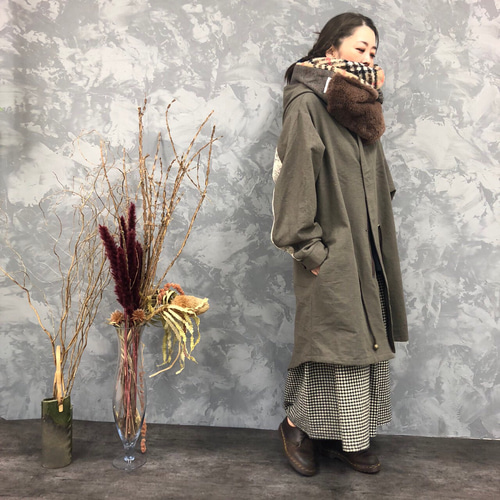 HYKE M-43 射し込ん FILED PARKA LINER COAT カーキ HYKE M-43 射し込ん FILED PARKA LINER COAT カーキ