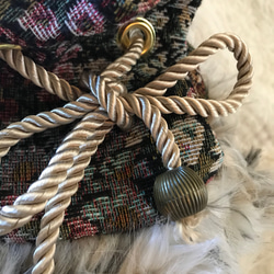 [11/26再次上架]毛皮包「Tapestry Gobelin」和溫暖毛皮抽繩迷你肩包蓬鬆冬季包 第6張的照片