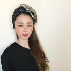 [9/12再次上架]僅限於Creema！戴面紗。 “Turtle Lace Headband”髮帶 第8張的照片