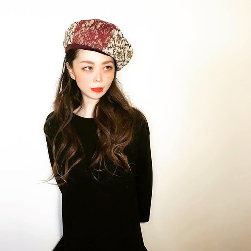 3/21再販】大人の為の、ゴブランと3つの素材を使ったベレー帽