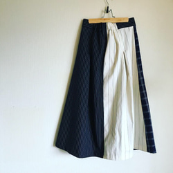 【4/25再販】4つの素材を使った、風を纏うフレアマキシスカート。ロングスカート ウエストゴム ペールカラー 春 夏 6枚目の画像