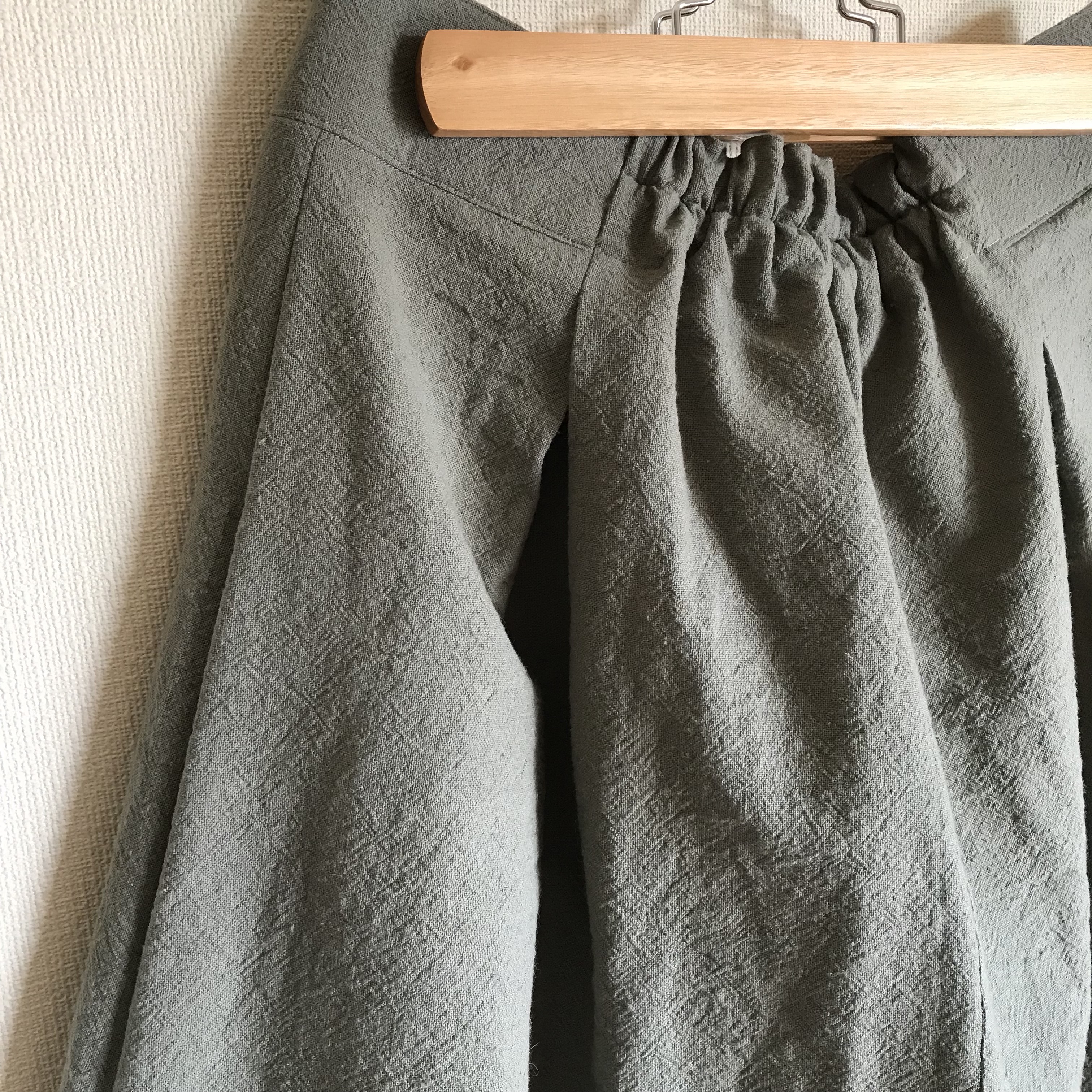 【2026再販】■7日内発送■マキシスカート好きが作った歩く度揺れる。フレア リネン ロングスカート ウエストゴム 冬