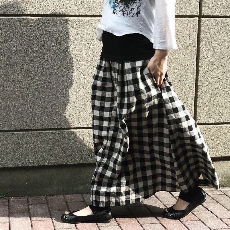 ドルチェ&ガッバーナ　リネンスカート　ボックススカート　ミモレ丈スカート　美品☆