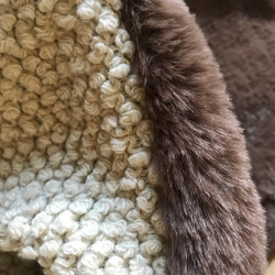 【新品】溫暖可愛♩泰迪棕等多種材質製成的針織圍脖。毛皮圍巾保暖針織秋冬 第6張的照片