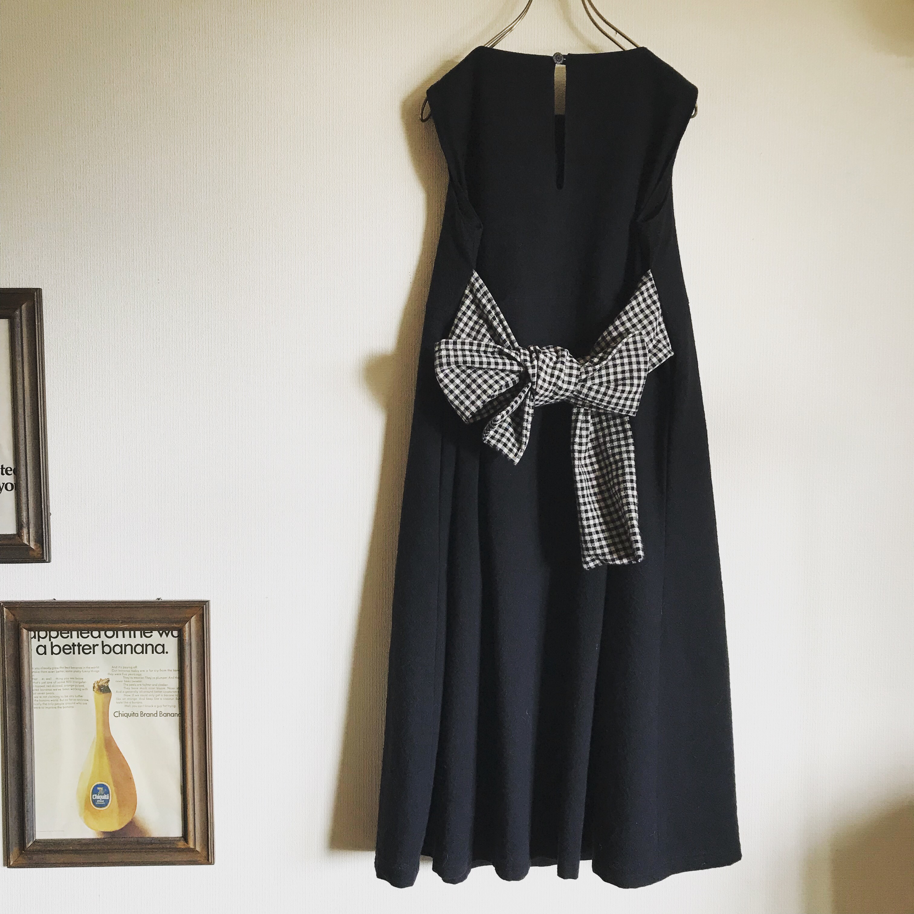 ■10日内発送■【再販】「大人の立体ニュアンスワンピース。」ワンピ リネン りぼん ノースリーブ 冬