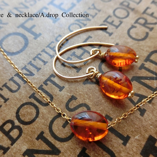 ラストセール！バルティックアンバーネックレス(琥珀) ミックスサイズ