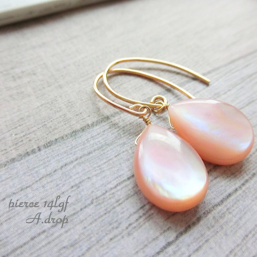ピンクシェルピアス ピアス（フック・チェーン） A.drop 通販 5237319