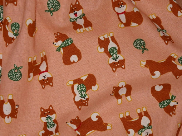 ふっくら可愛い　かぼちゃパンツ　柴犬ピンク 2枚目の画像