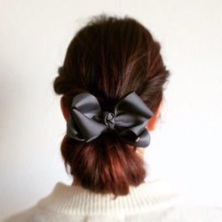 18ss新作☆プティリボン の ヘアゴム スモーキーピンク リボン