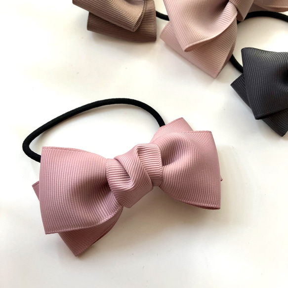 3個セット】キッズ ハンドメイド リボン ヘアゴム プリンセス