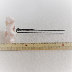 つまみ細工 正絹【送料無料】桜にさくらペップのかわいらしいユーピン 5枚目の画像
