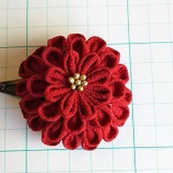 [免運費] Knobwork Kanzashi 純絲紅半楠 S Shichigosan 節日 Hinamatsuri Miter 第2張的照片