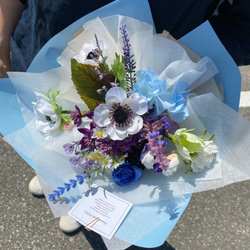 ＊ご希望の色合いで作る＊造花の韓国風花束トスブーケ(大) 3枚目の画像