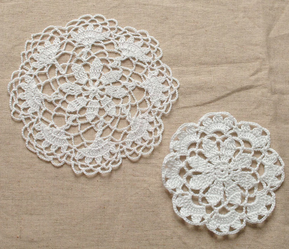 送料無料♪ お花 北欧風 ドイリー ミニドイリー コースター レース編み