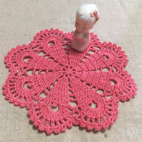 ちいさなおみせ 桜 ドイリー コースター レース編み かぎ針2枚セット