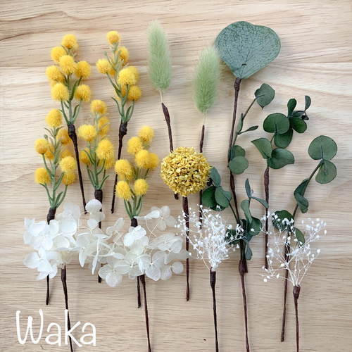 ミモザ ドライフラワー 結婚式 成人式 卒業式 和装 振袖 和装髪飾り  