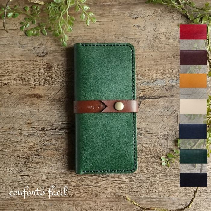 7色リボン本革手帳型スマホケース[多機種対応]iPhone17.x.xr.xs.max.Xperia.Galaxy