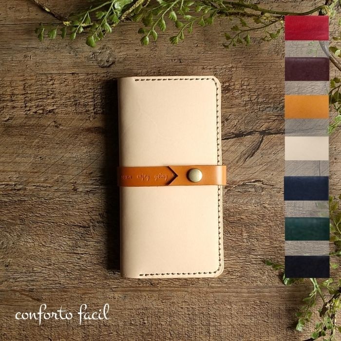 ◆大人気シリーズ◆7色◆リボン本革手帳型スマホケース[多機種対応]iPhone17.Xperia.Galaxy