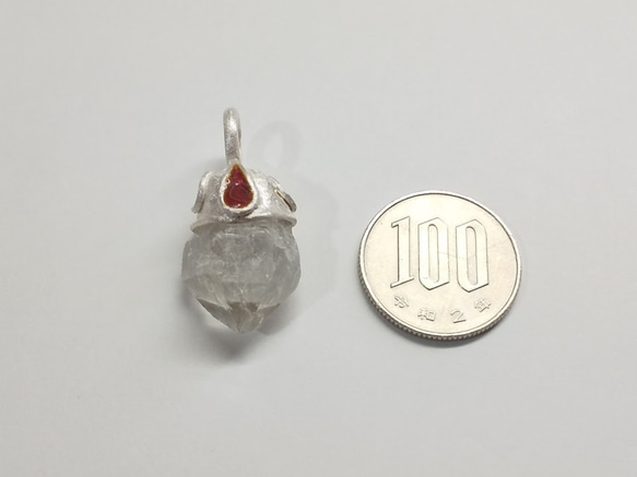 ヒマラヤ水晶の原石水晶ネックレスdc225 4枚目の画像