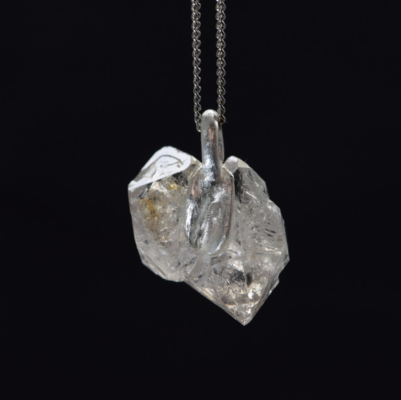 ヒマラヤ水晶の原石水晶ネックレスdc200 4枚目の画像