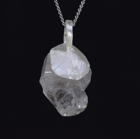 ヒマラヤ水晶の原石水晶ネックレスdc215 3枚目の画像