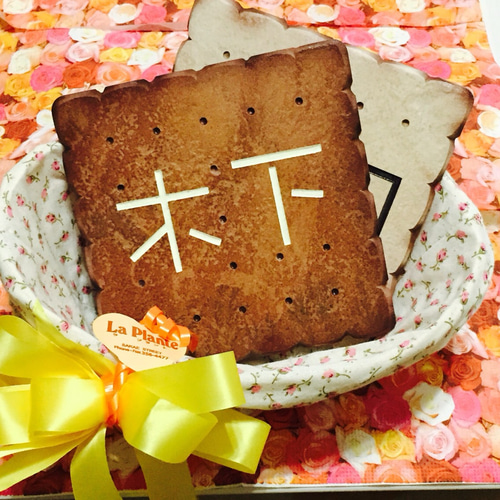 表札☆リボン150☆ タイル表札＊チョコクッキー＊ 表札・ネーム