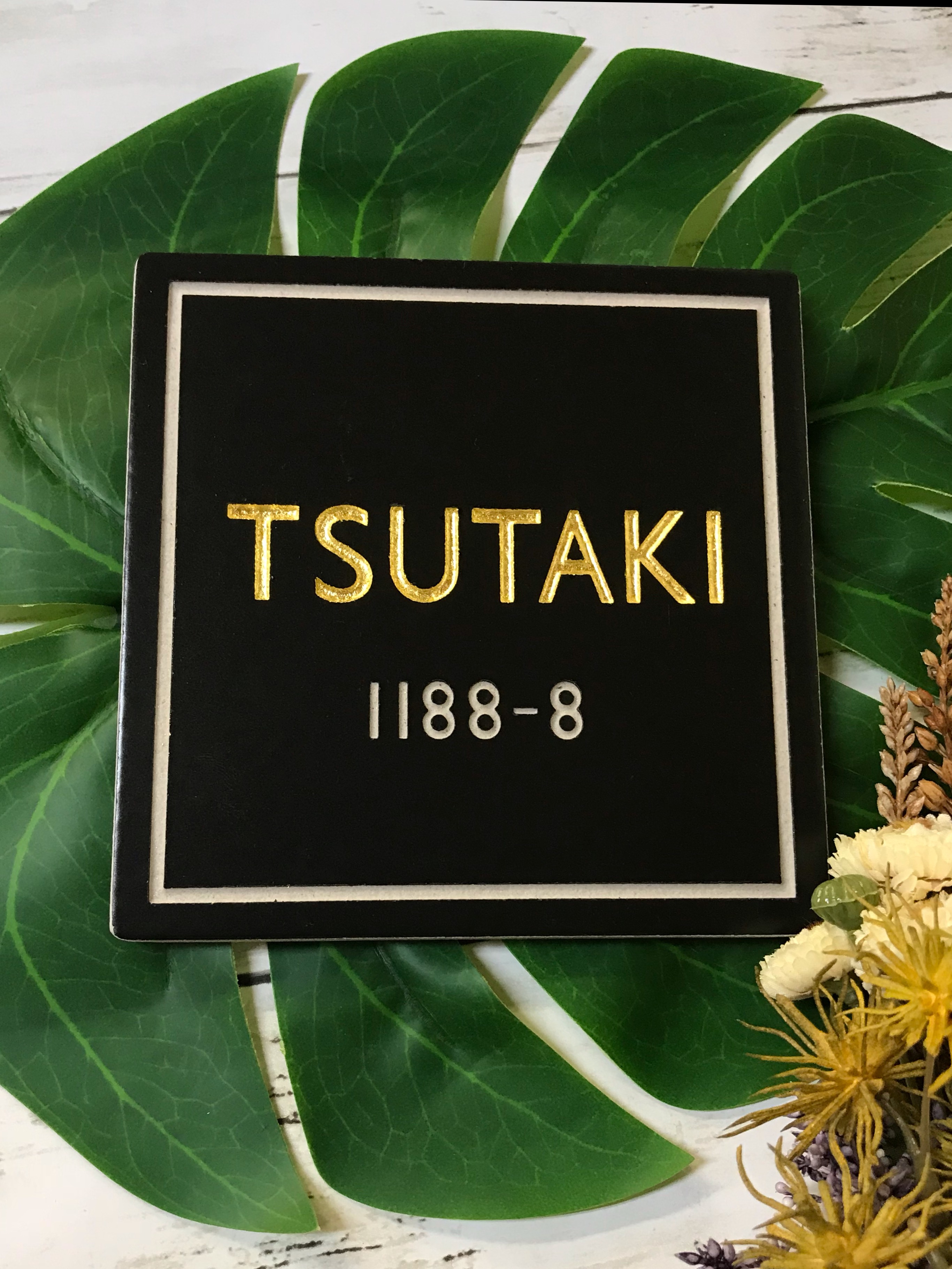 表札☆ブラックGOLD150☆