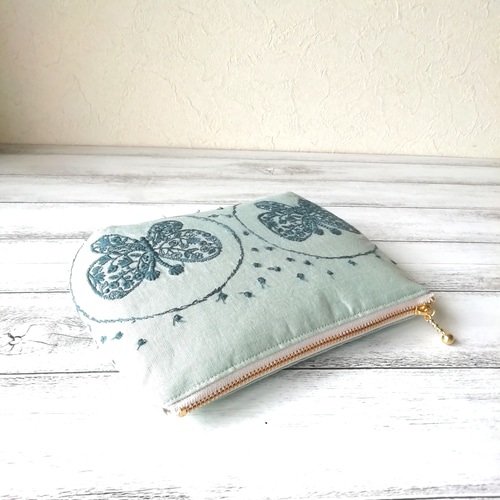 dark brown】長財布ミナペルホネン forest tile 親子がま口 【公式通販】