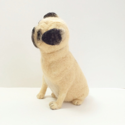 羊毛フェルトenjoyパグちゃんハンドメイド 羊毛フェルト舞妓パグちゃん | 羊毛フェルトパグとHANAの店