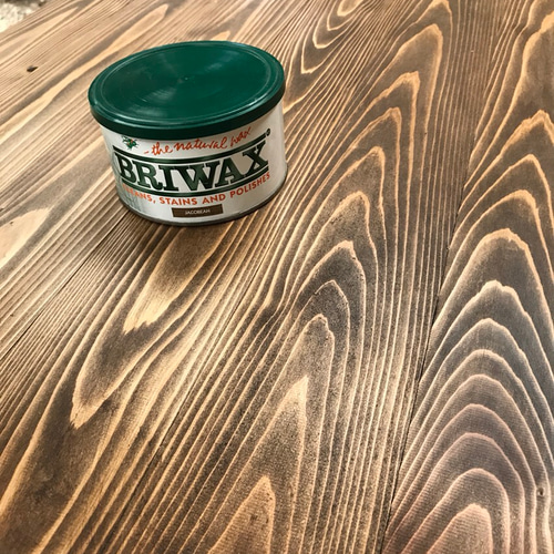 テーブル 天板 ブライワックス塗装 ビンテージ加工 90㎝×60㎝×3