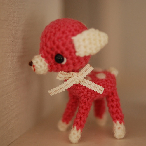 あみぐるみ＊バンビちゃん（ピンク） あみぐるみ ちー 通販 423395