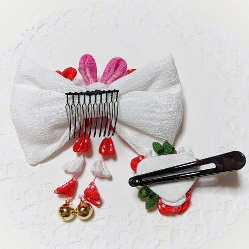 ☆七五三 髪飾り ☆ちりめんうさぎ ☆つまみ細工 ☆ヘアアイテム