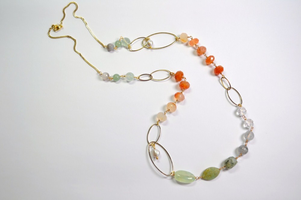 ミックスストーンネックレス