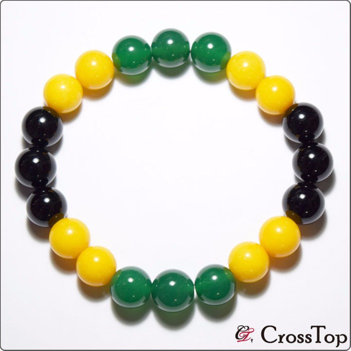ジャマイカカラー ブレスレット メノウ オニキス