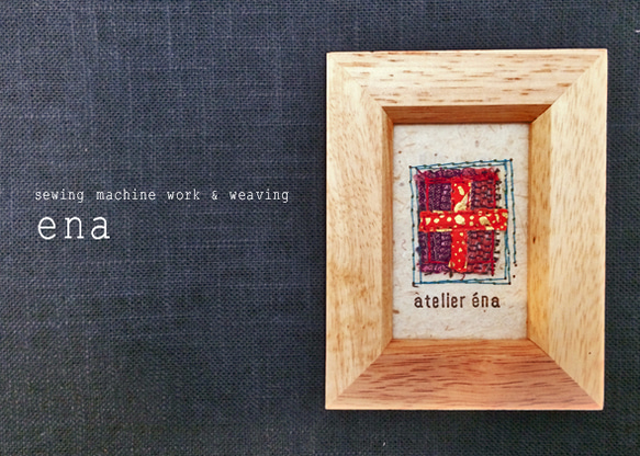 裂織ミニ額 1枚目の画像