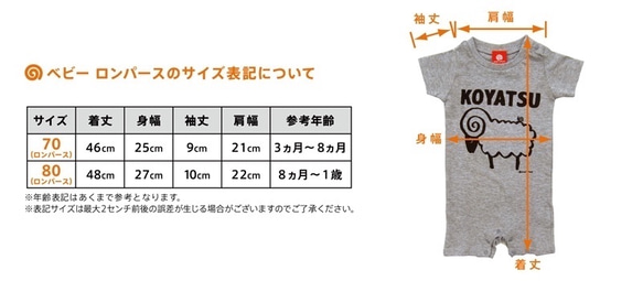 ＜在庫カラー・サイズのみの販売 半額割引3200円→1600円 在庫確認＞ドスコイ　ベビー半袖ロンパース　親子おそろい 8枚目の画像