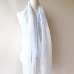 *淡水顏色×天藍*柔軟的絲巾披肩 第3張的照片