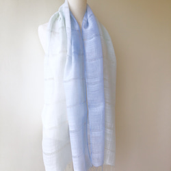 翻譯產品*天藍色×青瓷*柔軟絲綢披肩 第3張的照片