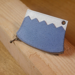 富士山モチーフのコイン＆カードケース / fujica -blue- 4枚目の画像