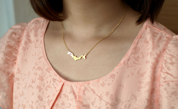 日本列島デザインネックレス Japan small -gold- ネックレス