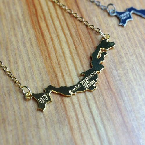 日本列島デザインネックレス Japan small -gold- ネックレス
