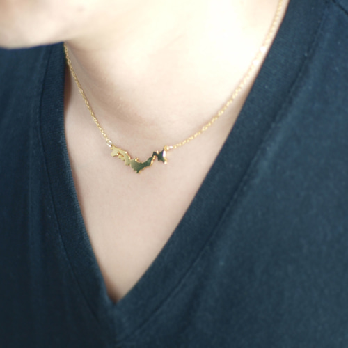 日本列島デザインネックレス Japan small -gold- ネックレス