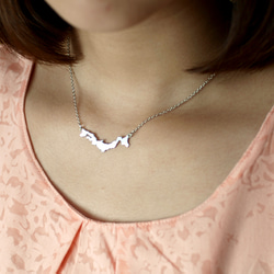 【自作】デザインネックレス 象【現品限り】 日本列島デザインネックレス Japan small -silver- ネックレス