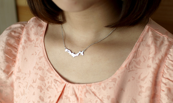 トルネードマート　デザインネックレス 日本列島デザインネックレス Japan small -silver- ネックレス