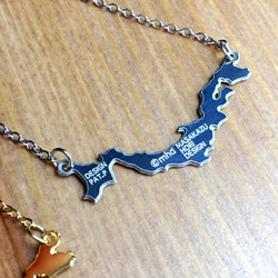 日本列島デザインネックレス Japan small -silver- 3枚目の画像